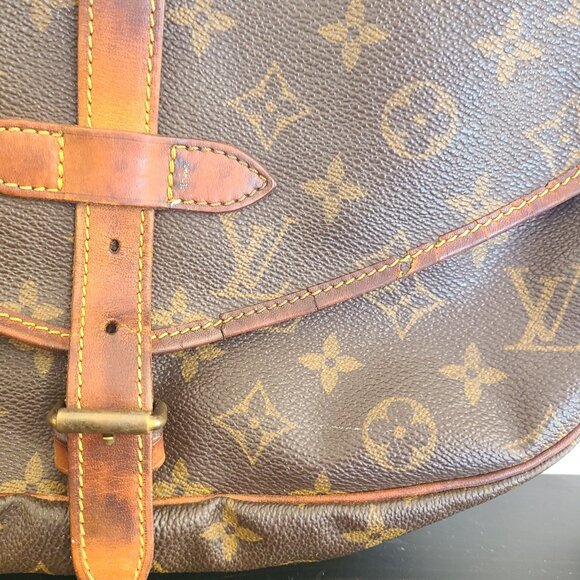 Louis Vuitton Saumur Shoulder Bag Brown Monogram Messenger Purse Authentic - Picture 8 of 16
